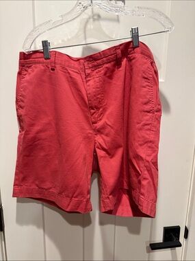 Amazon Essentials Coral Red Flat-Front Men's Chino Shorts